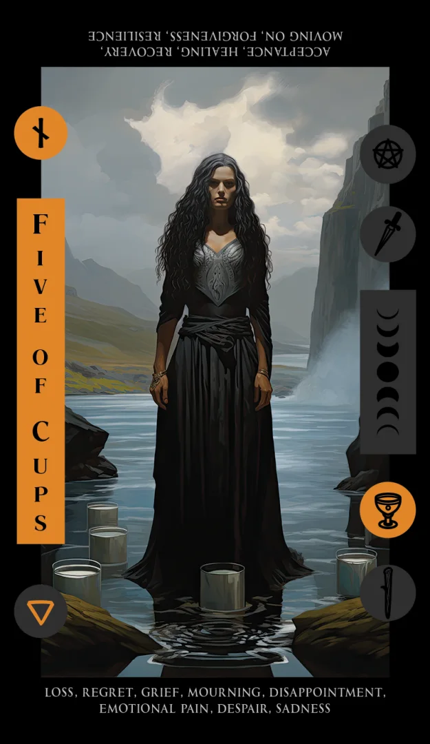 Five of Cups tarot card