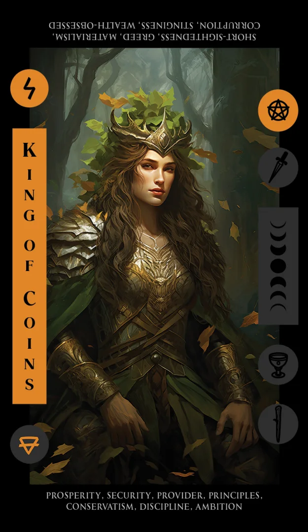 King of Coins tarot card