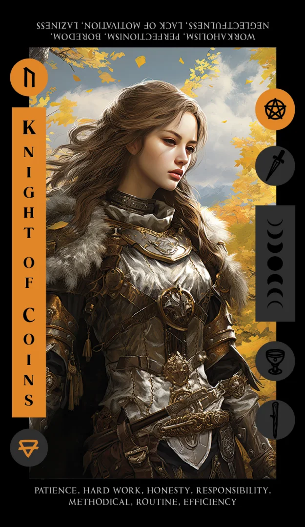 Knight of Coins tarot card