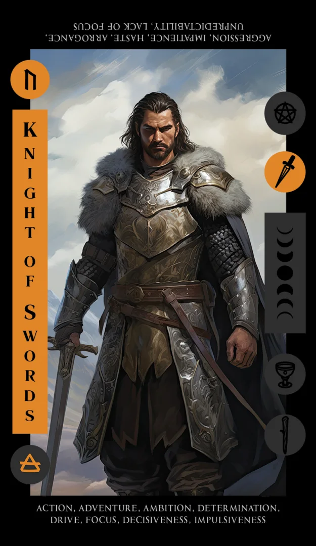 Knight of Swords tarot card