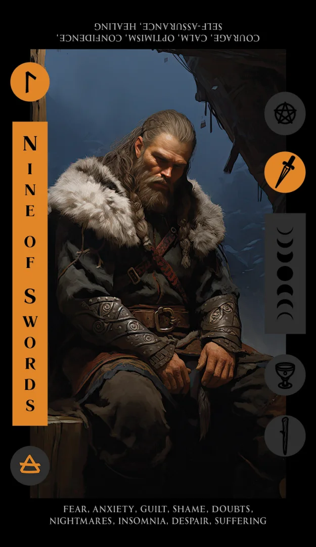 Nine of Swords tarot card