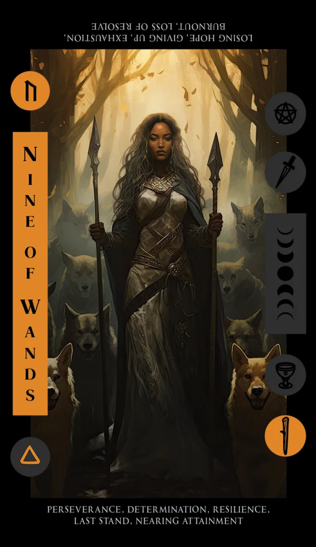 Nine of Wands tarot card