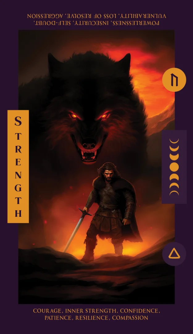 Strength tarot card