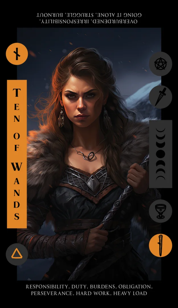 Ten of Wands tarot card
