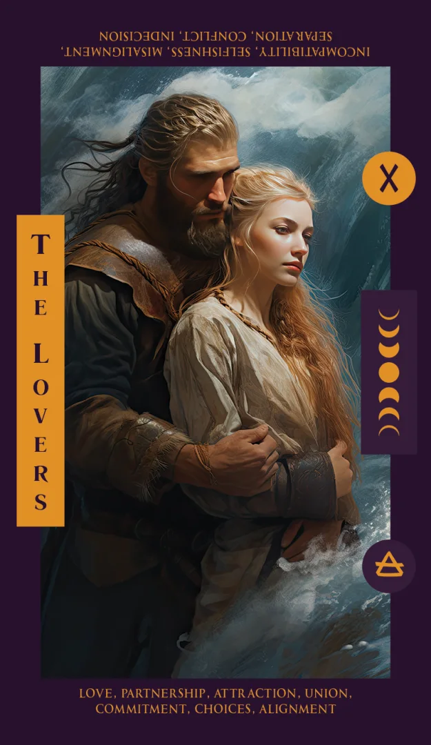The Lovers tarot card