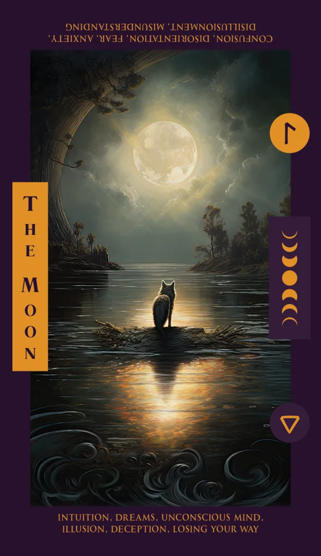 The Moon tarot card